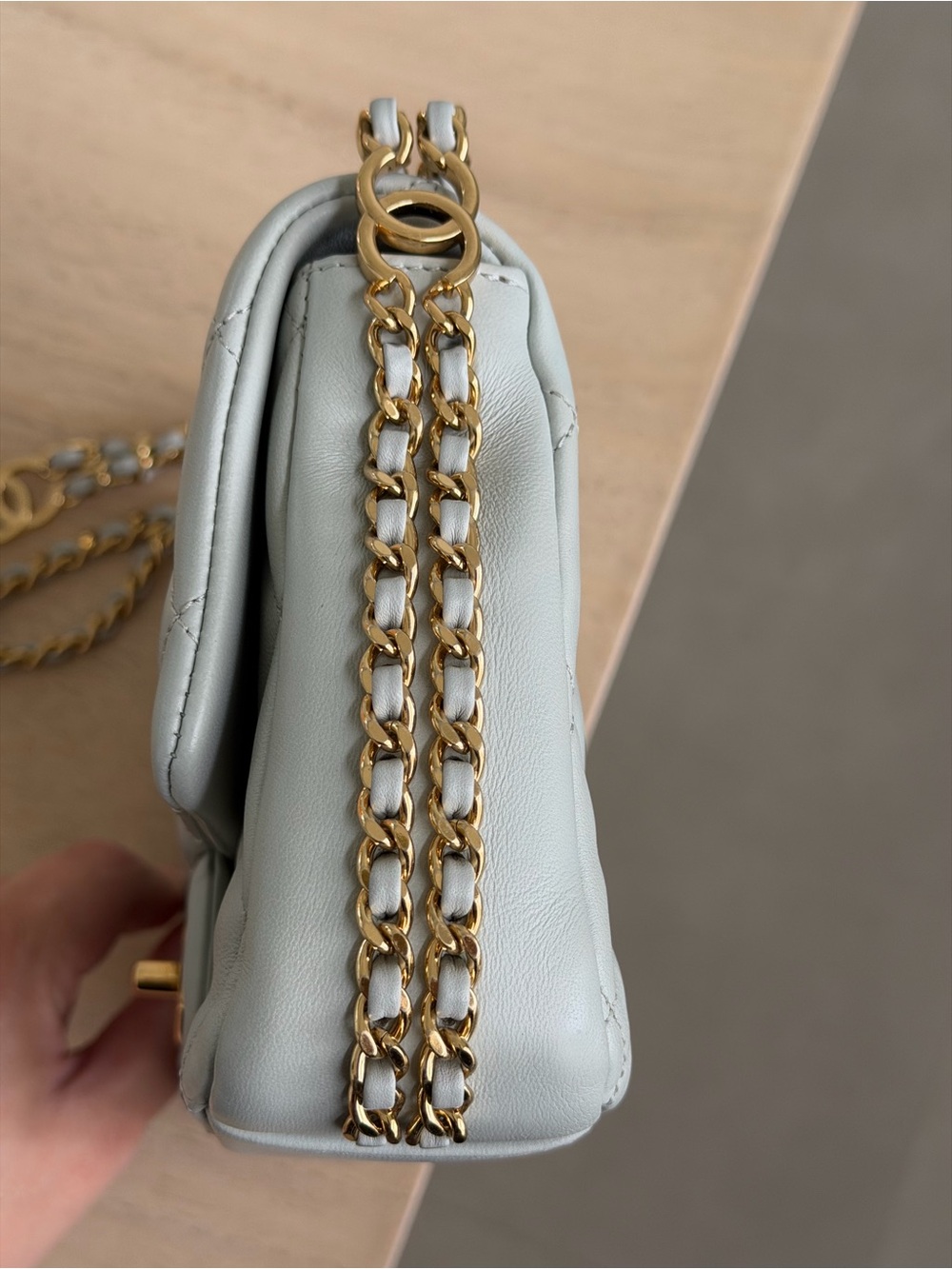 CHANEL Seasonal CC You Flap in Grey Lambskin and GHW - Picture 2 of 7
